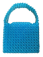 Handmade Transparent Light Blue Beaded Bag