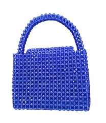 Handmade Transparent Blue Beaded Bag