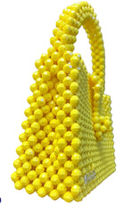 Handmade Bright Yellow Beaded Bag