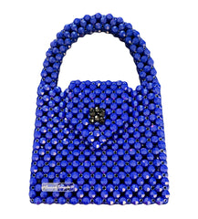 Handmade Royal Blue Beaded Bag