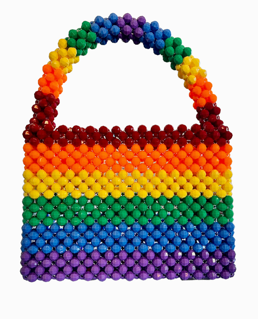 Handmade Rainbow Beaded Bag
