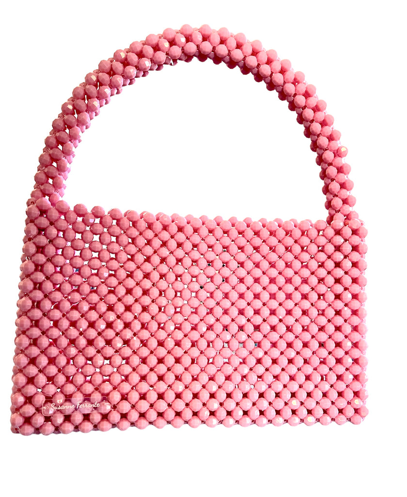 Handmade Pink Beaded Bag