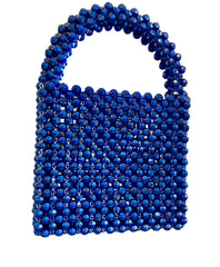 Handmade Blue Pearl Beaded Bag