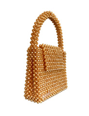 Handmade Gold Beaded Bag