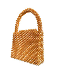 Handmade Gold Beaded Bag