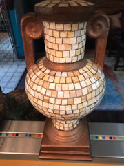 Mosaic Urn Lamps (2)