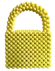 Handmade Yellow Beaded Bag